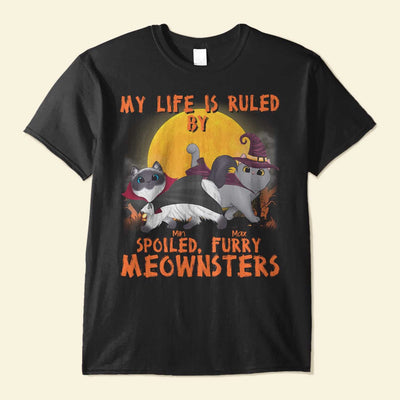Mother, Father Of Meownsters - Personalized Shirt - Walking Cat