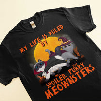 Mother, Father Of Meownsters - Personalized Shirt - Halloween Gift For Cat Lovers - Walking Cat