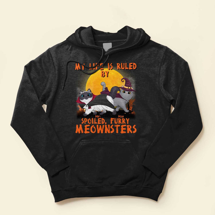 Mother, Father Of Meownsters - Personalized Shirt - Halloween Gift For Cat Lovers - Walking Cat