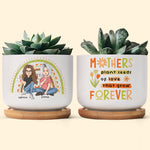 Mothers Plant Seeds Of Love That Grow Forever - Personalized Ceramic Plant Pot With Tray