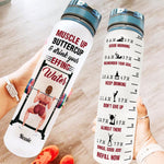 Muscle Up Buttercup - Personalized Water Bottle