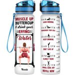 Muscle Up Buttercup - Personalized Water Bottle