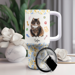 My Adorable Cat Tumbler - Personalized Photo 40oz Tumbler With Straw