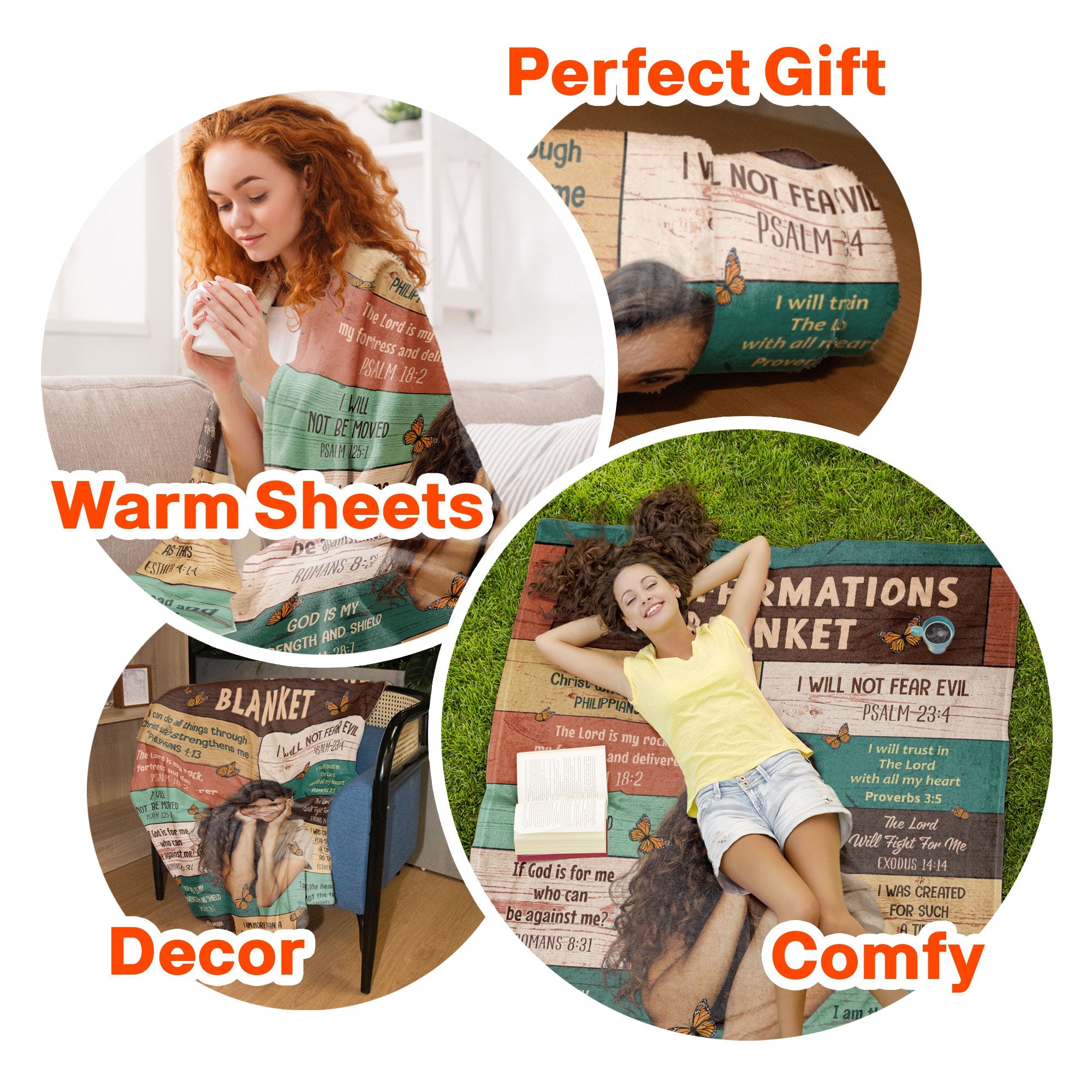 My Affirmations Blanket For Her, Daughter, Friends, Mom - Personalized Photo Blanket