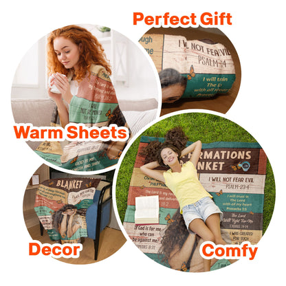 My Affirmations Blanket For Her, Daughter, Friends, Mom - Personalized Photo Blanket