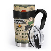 My Campfire And Coffee Cup - Gift For Men - Personalized Tumbler Cup