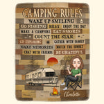 My Camping Rules - Personalized Blanket