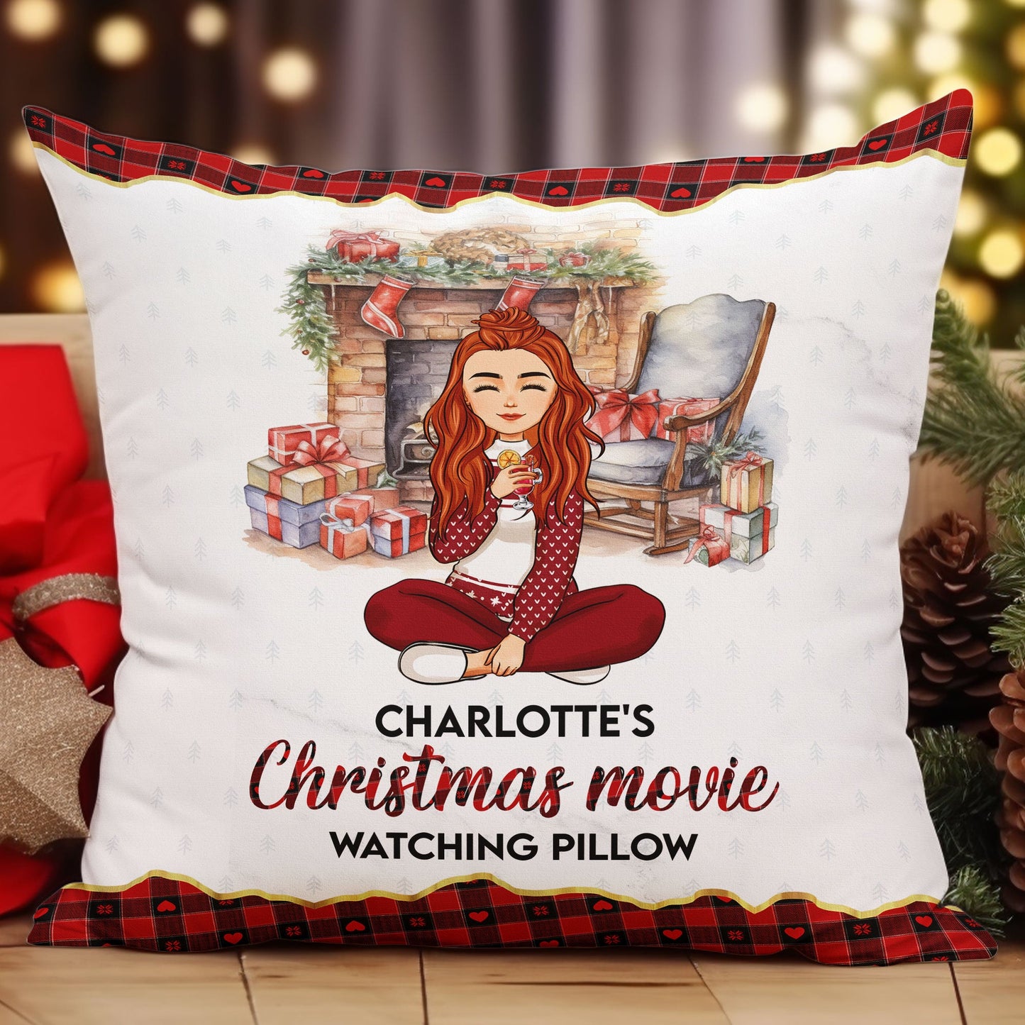 My Christmas Movie Watching Pillow - Personalized Pillow (Insert Included)