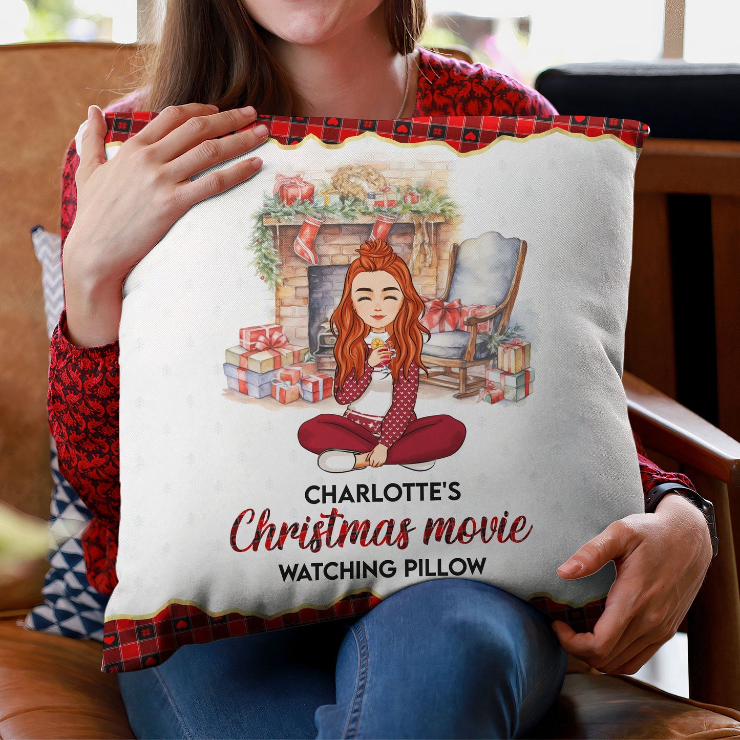 My Christmas Movie Watching Pillow - Personalized Pillow (Insert Included)