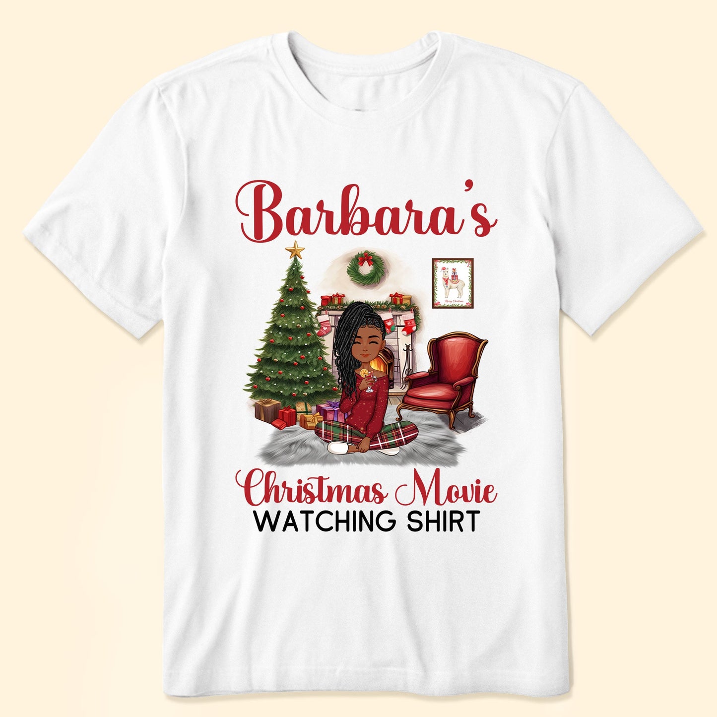 My Christmas Movie Watching Shirt Pajamas  - Personalized Shirt