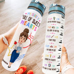 My Class Is Full Of Sweet Hearts - Personalized Water Bottle With Time Marker