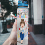 My Class Is Full Of Sweet Hearts - Personalized Water Bottle With Time Marker