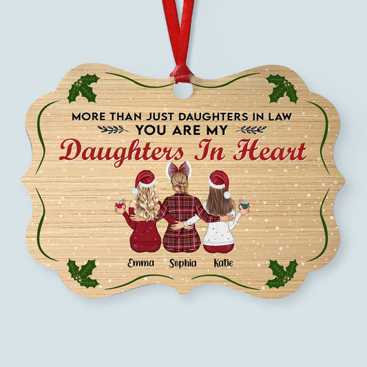 My Daughter In Heart - Personalized Aluminum Ornament - Christmas Gift For Mother-in-law, Daughter-in-law