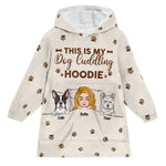 My Dog Cuddling Hoodie - Personalized Oversized Blanket Hoodie