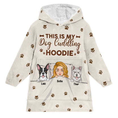 My Dog Cuddling Hoodie - Personalized Oversized Blanket Hoodie