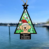 My Dog First Christmas - Personalized Suncatcher Ornament
