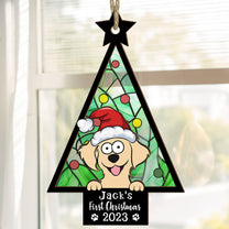 My Dog First Christmas - Personalized Suncatcher Ornament