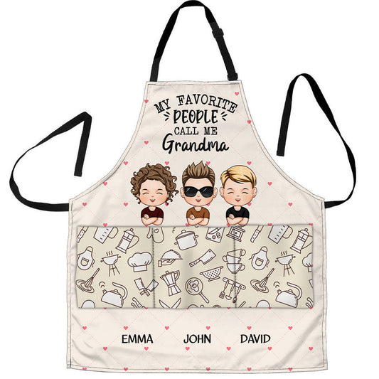 My Favorite People Call Me Grandma/ Mommy - Personalized Apron