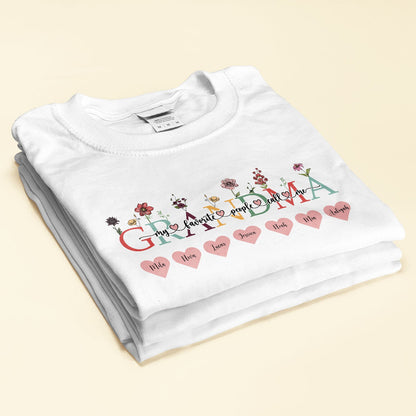 My Favorite People Call Me Grandma - Personalized Shirt - Birthday, Grandparents' Day Gift For Grandma, Nana, Mimi