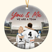We Are A Team Baseball Version - Personalized Ceramic Ornament