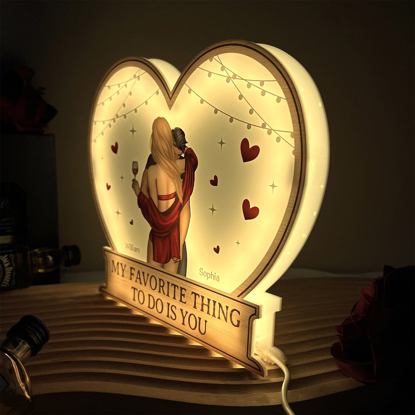 My Favorite Thing To Do Is You Valentines Romantic Couples - Personalized Light Box