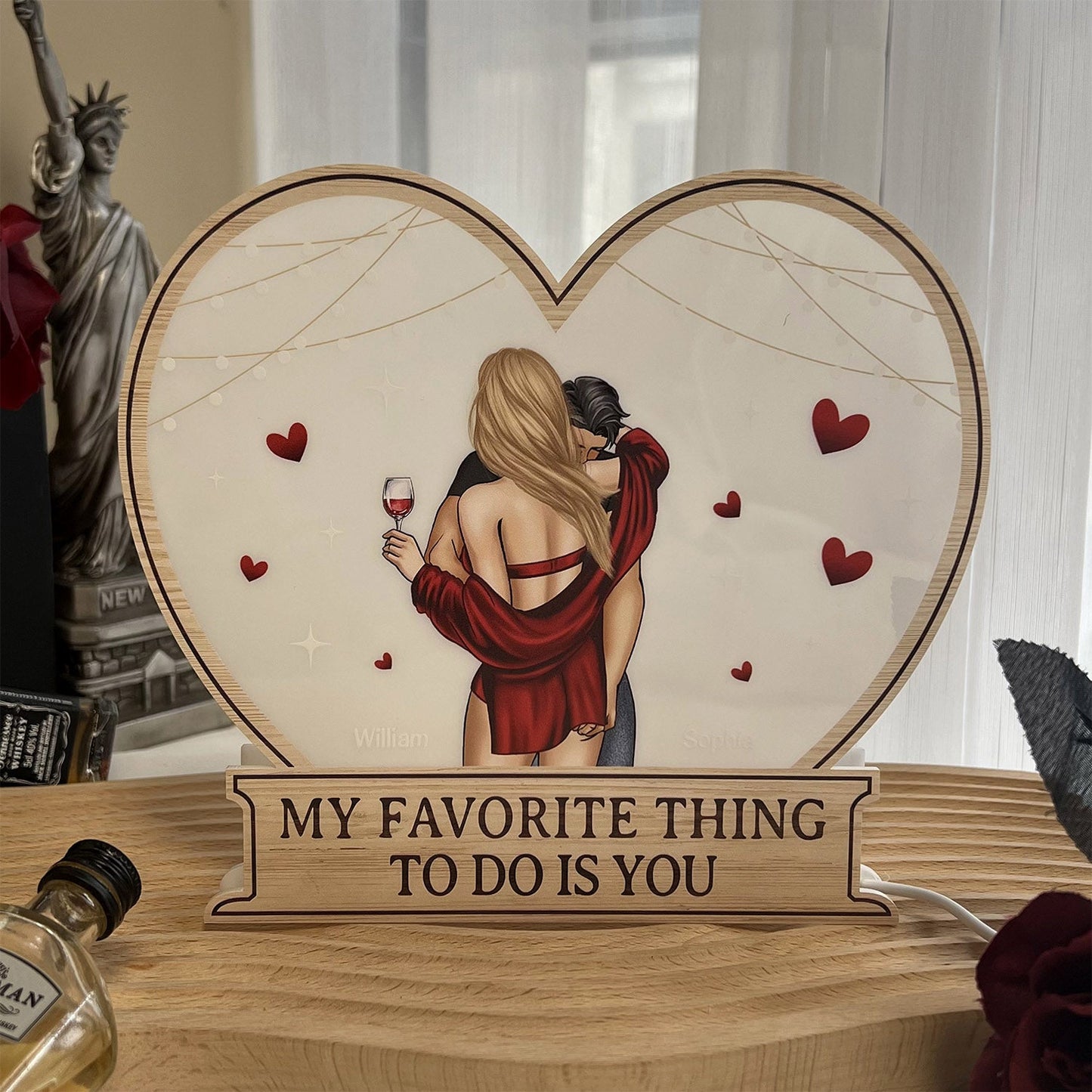 My Favorite Thing To Do Is You Valentines Romantic Couples - Personalized Light Box