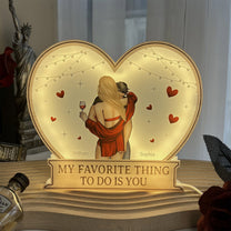 My Favorite Thing To Do Is You Valentines Romantic Couples - Personalized Light Box