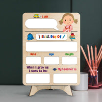 My First Day - Personalized First Day of Kindergarten Sign