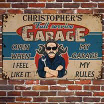My Garage My Rules  - Personalized Metal Sign