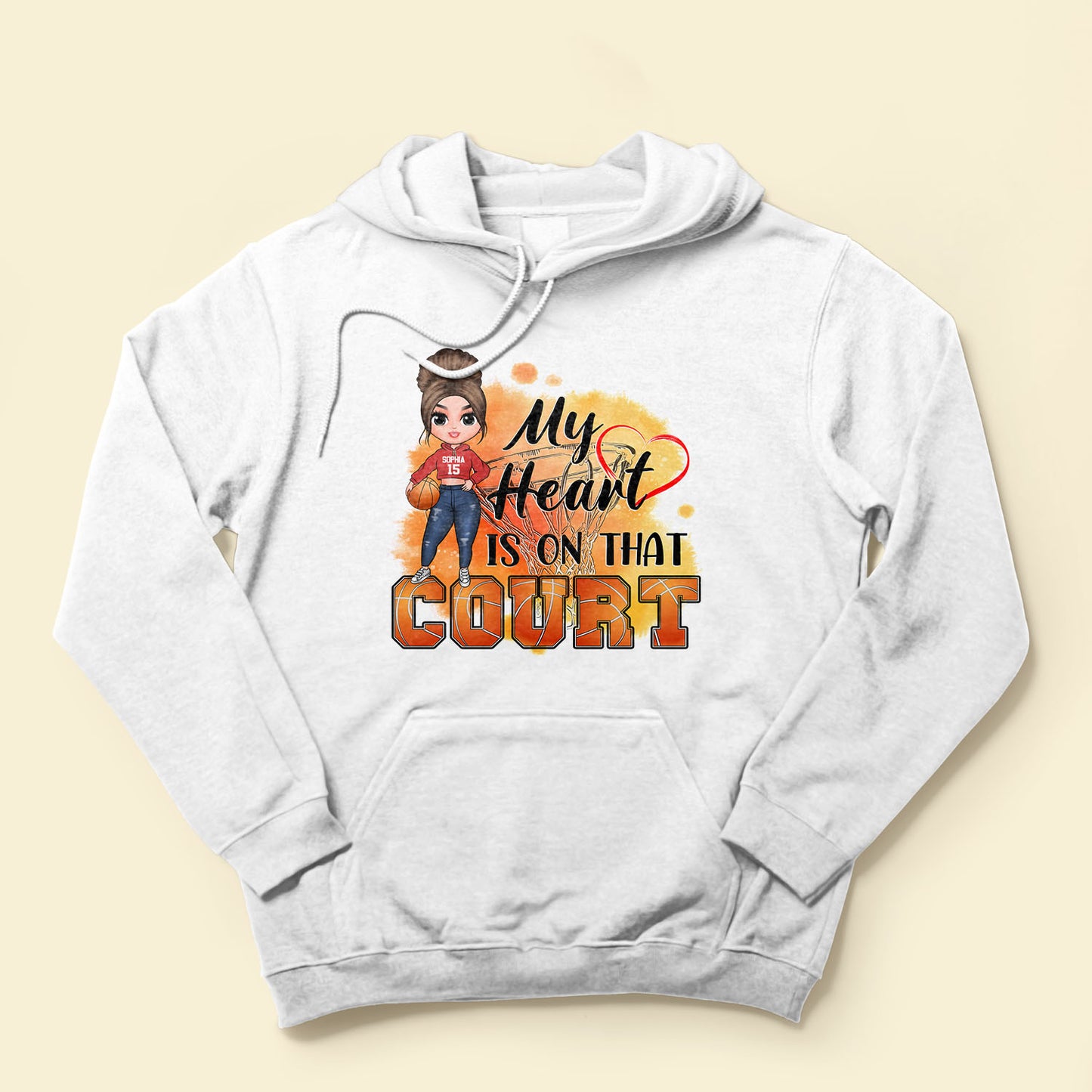 My Heart Is On That Court - Personalized Shirt