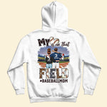 My Heart Is On That Field - Personalized Back Printed Shirt - Birthday, Loving Gift For Baseball Players' Mom, Girlfriend, Grandma