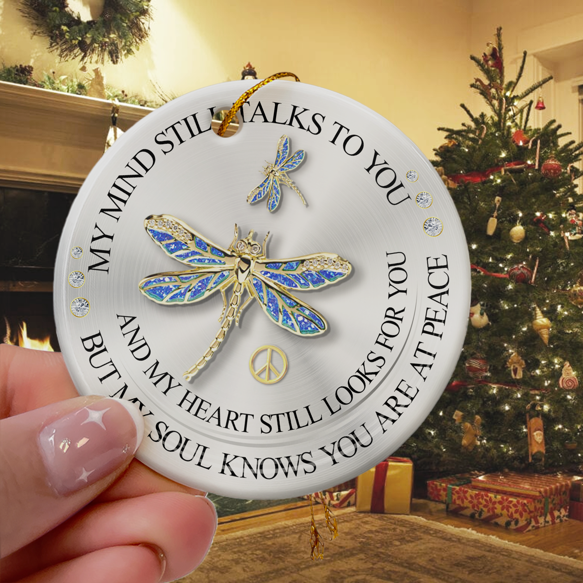 My Mind Still Talks To You - Ceramic Ornament