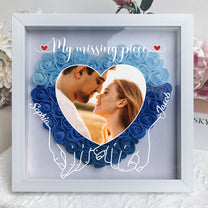 My Missing Piece - Personalized Photo Flower Shadow Box