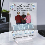My Protector My Hero My Dad - Personalized Acrylic Plaque - Birthday, Father's Day Gift For Husband, Father, Daddy, Grandpa