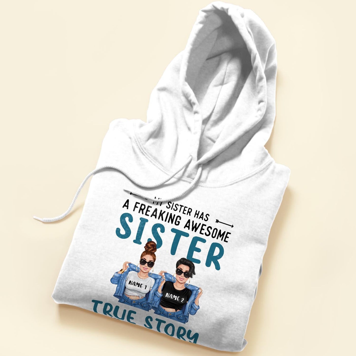 My Sister Has An Awesome Sister - Personalized Shirt - Gift For Sisters