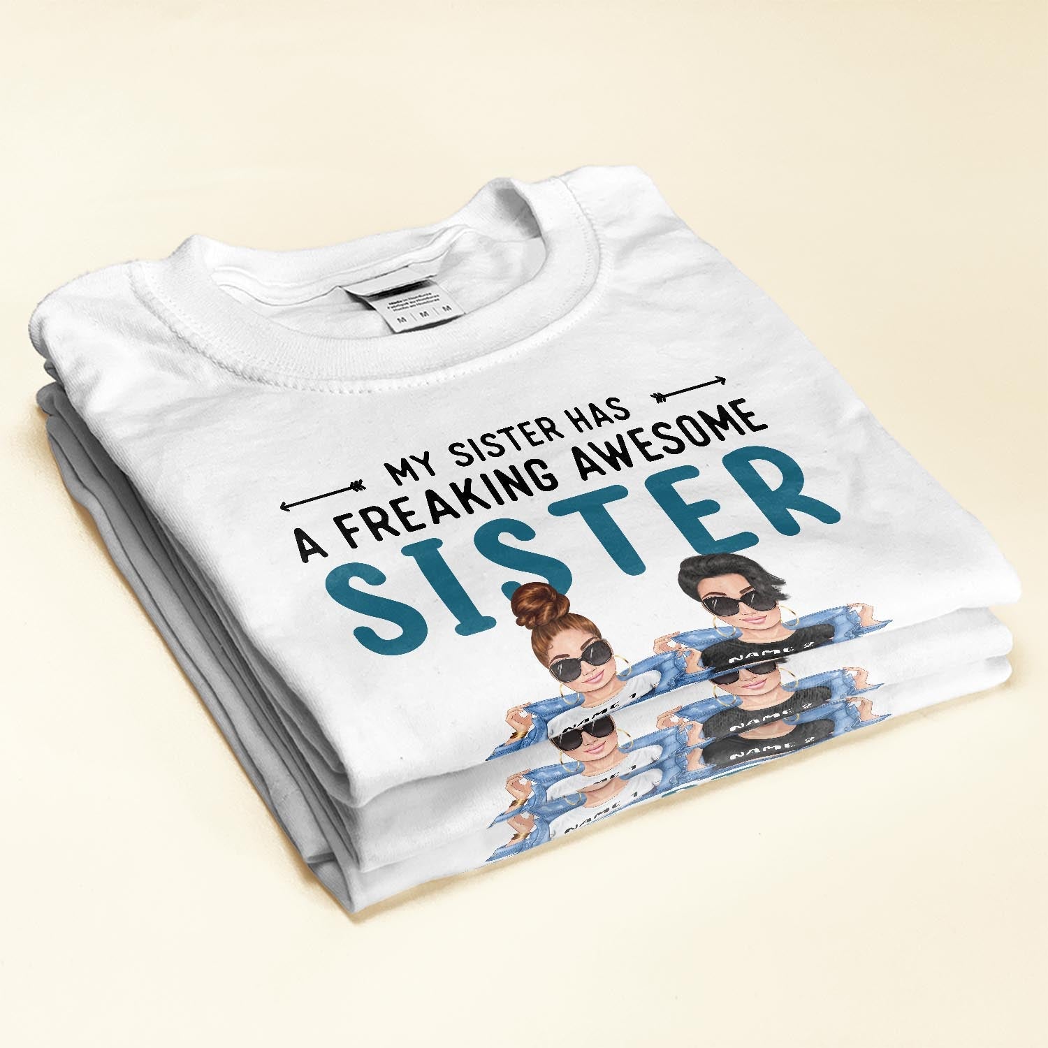 My Sister Has An Awesome Sister - Personalized Shirt - Gift For Sisters