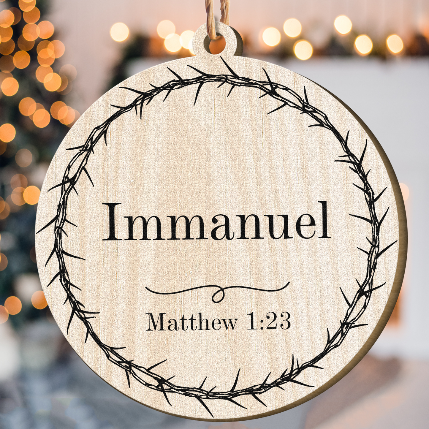 Name Of Jesus Christ Christmas Gift - Personalized Wooden Ornament