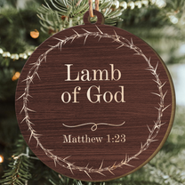 Name Of Jesus Christ Christmas Gift - Personalized Wooden Ornament