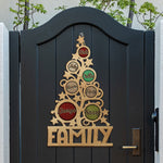 Names On Christmas Tree - Personalized Custom Shaped Wood Sign