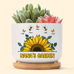 Nana Garden Plant Pot - Personalized Ceramic Plant Pot With Tray