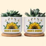 Nana Garden Plant Pot - Personalized Ceramic Plant Pot With Tray