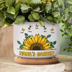 Nana Garden Plant Pot - Personalized Ceramic Plant Pot With Tray