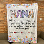 Nana, Whenever You Miss Us - Personalized Blanket