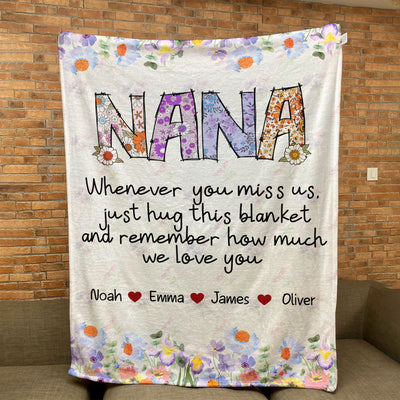 Nana, Whenever You Miss Us - Personalized Blanket