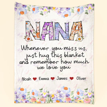 Nana, Whenever You Miss Us - Personalized Blanket