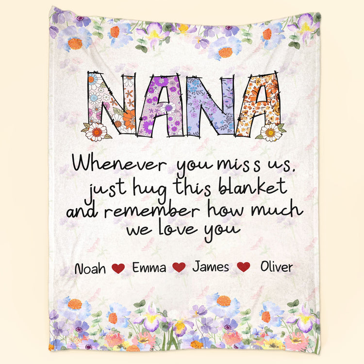 Nana, Whenever You Miss Us - Personalized Blanket