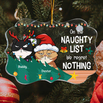 Naughty List - We Regret Nothing - Personalized Acrylic Ornament