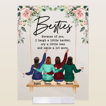 Never Left Your Side - Personalized Acrylic Plaque - Birthday Gift For Besties, Friends Crew, Girls, Sisters