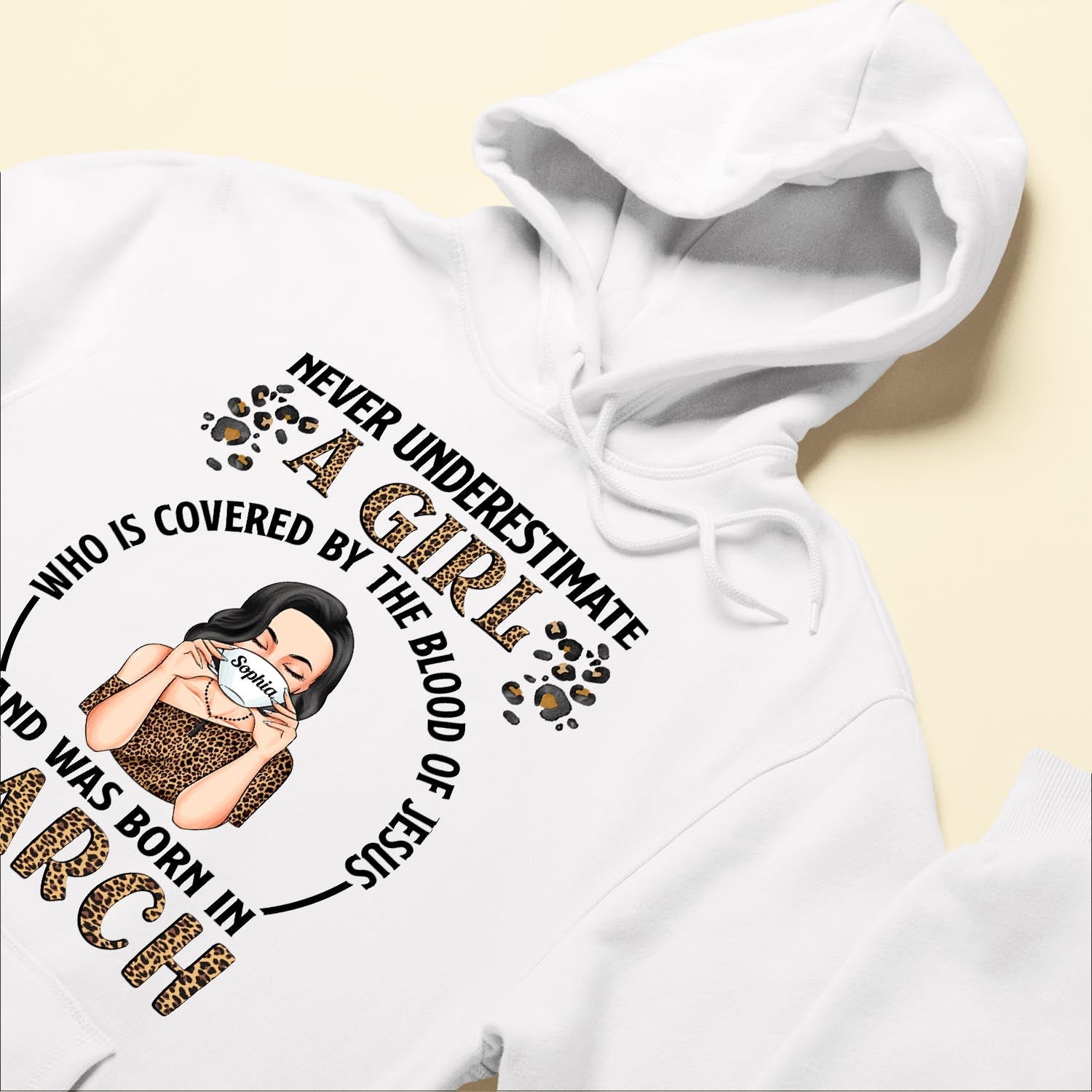 Never Underestimate A Girl Who Is Covered By The Blood Of Jesus - Personalized Shirt - Birthday Gift For Girl, Woman, Christian