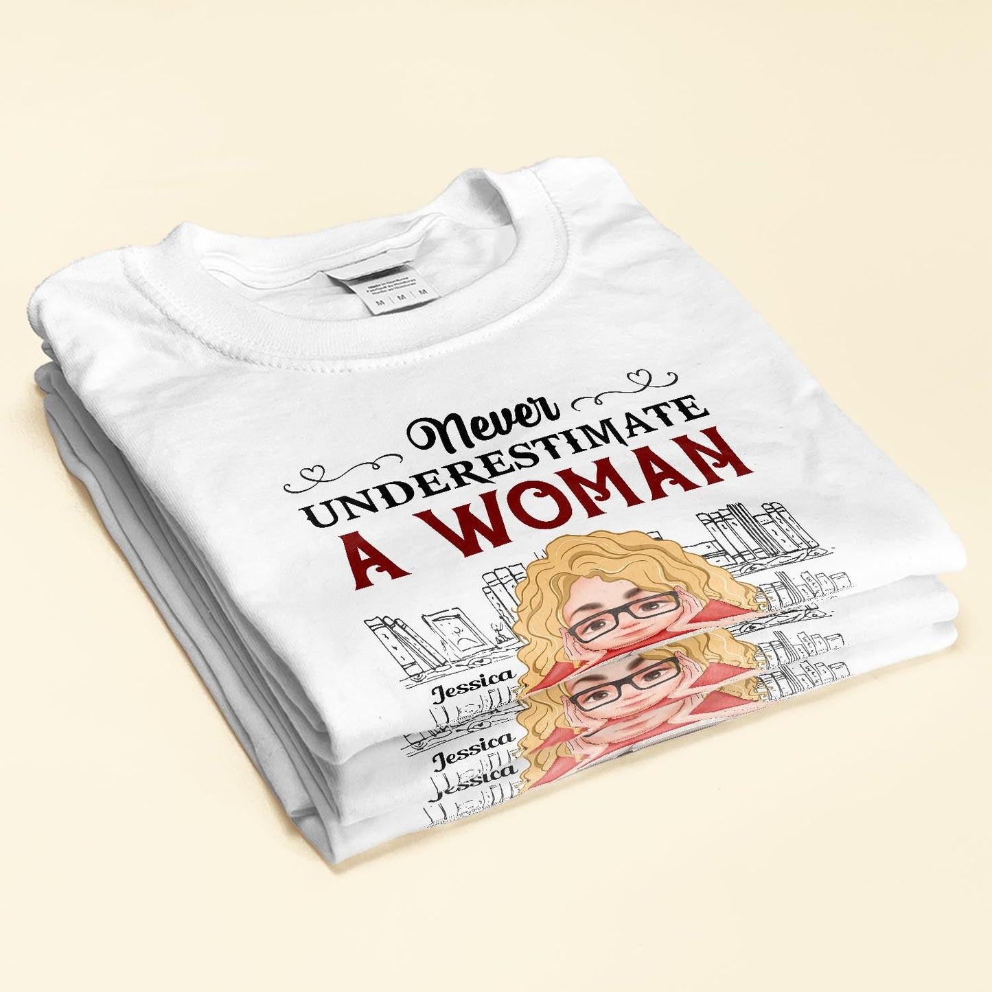 Never Underestimate A Woman Who Reads Many Books - Personalized Shirt - BirthdayGift For Book - Bookworm, Book Lover, Book Reader, Girl, Woman